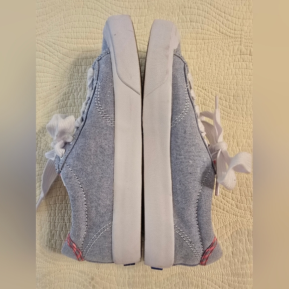 EUC Keds Ladies Light Blue Chambray Canvas Sneakers - Picture 5 of 8